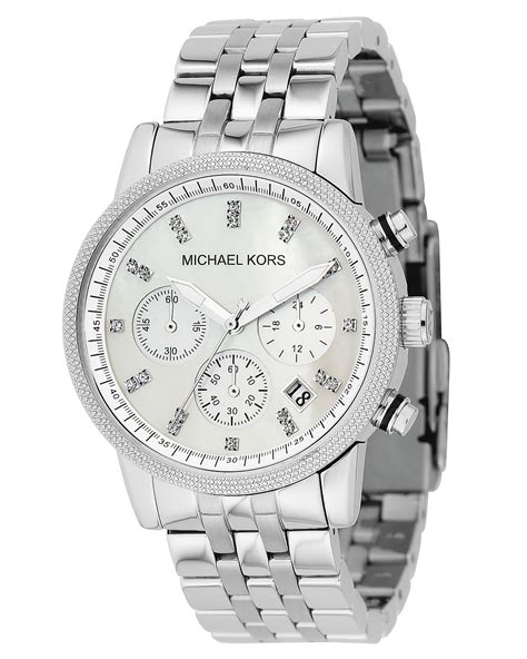 how to set date on michael kors chronograph watch|michael kors stainless steel watch.